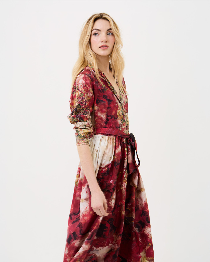 Scarlet Bloom Shirt Dress