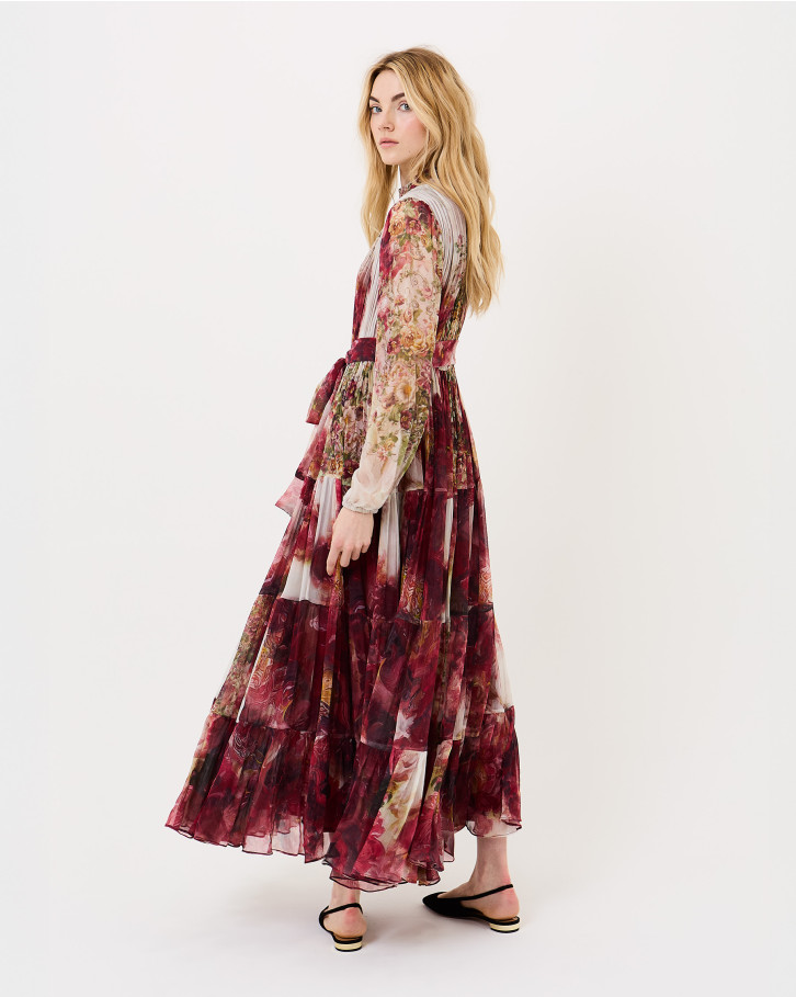 Scarlet Bloom flared dress