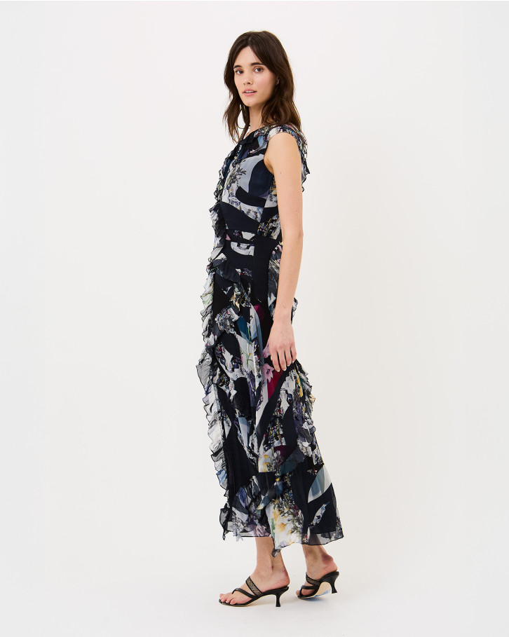 Baritone Blue One-Shoulder Dress