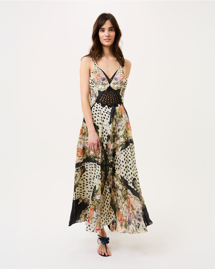 Retro Flora Slip Dress
