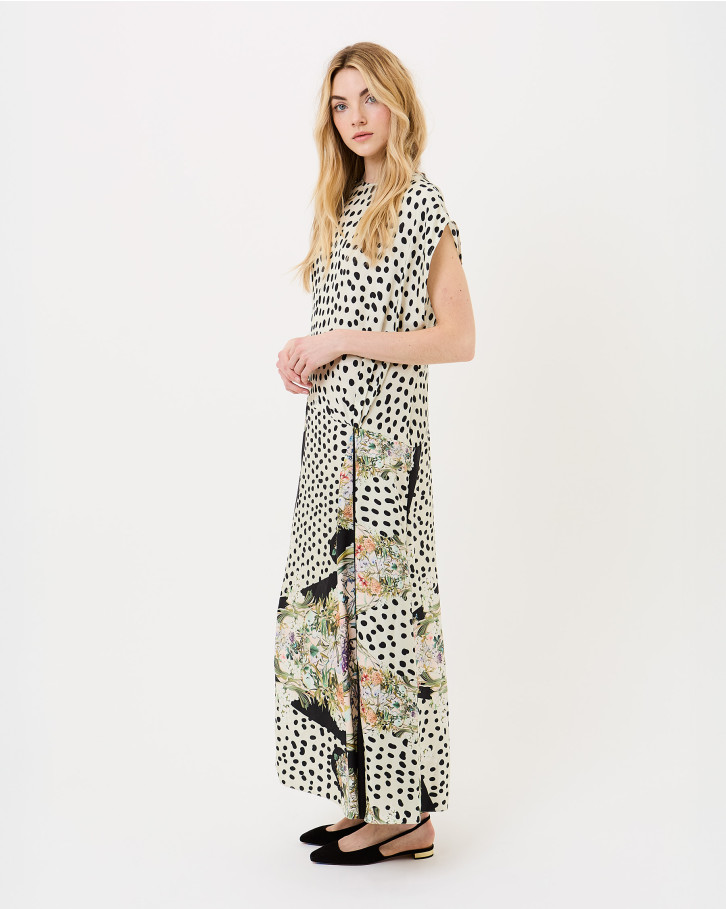 Retro Flora asymmetrical dress