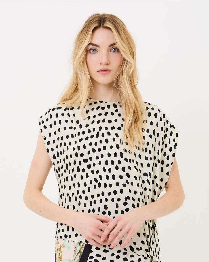 Retro Flora asymmetrical dress