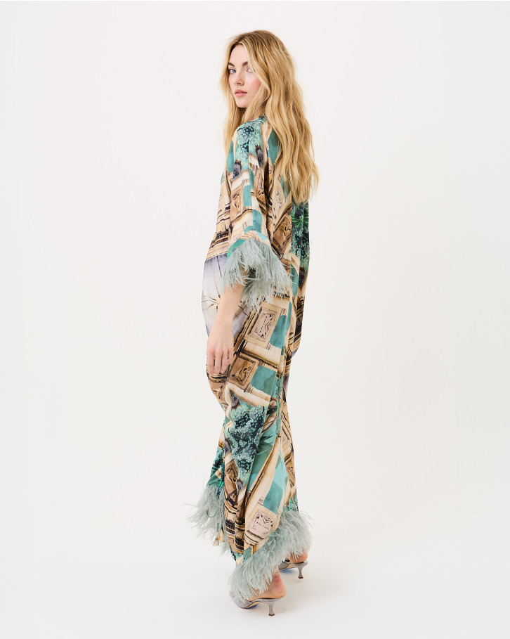 Palm and Prism Tie-up Kaftan