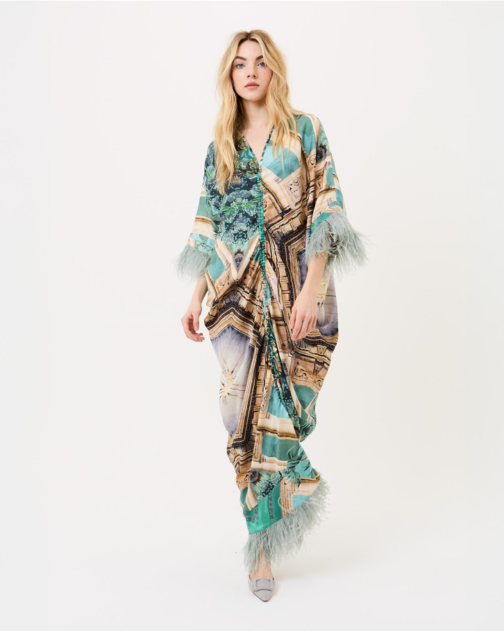 Palm and Prism Tie-up Kaftan