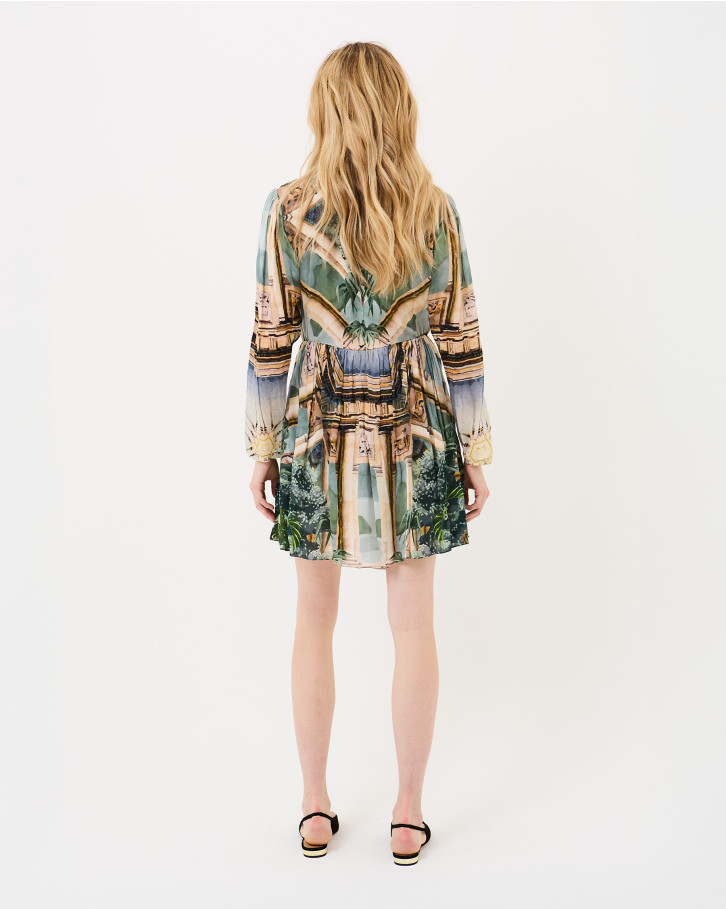 Palm and Prism collared dress