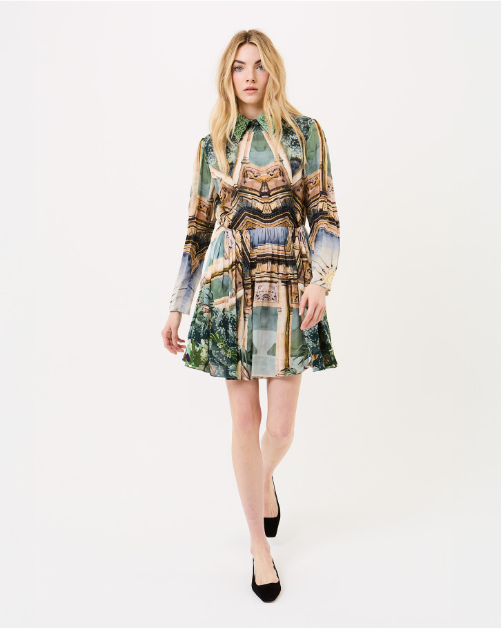 Palm and Prism collared dress