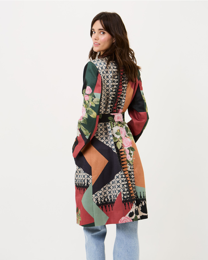 Urban Mosaic Trench Coat