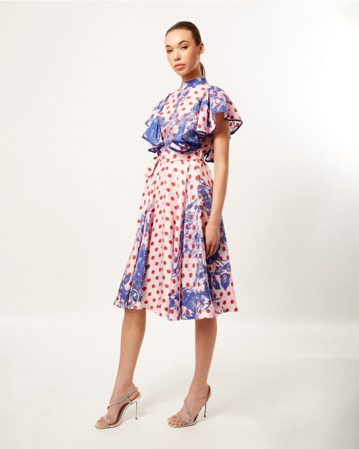 Dotted Tuscany Dream Frill Dress