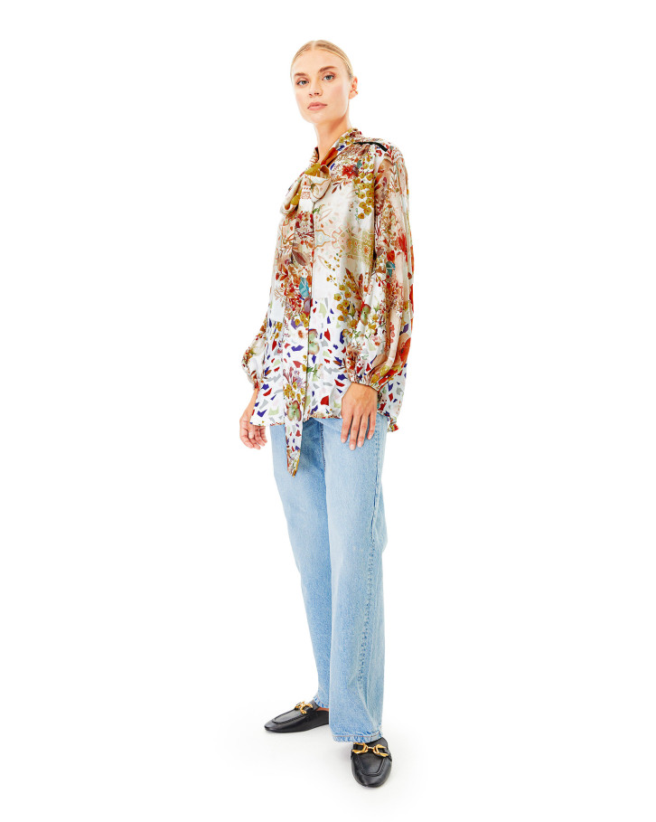 Zinnia Summer Fete tie up blouse