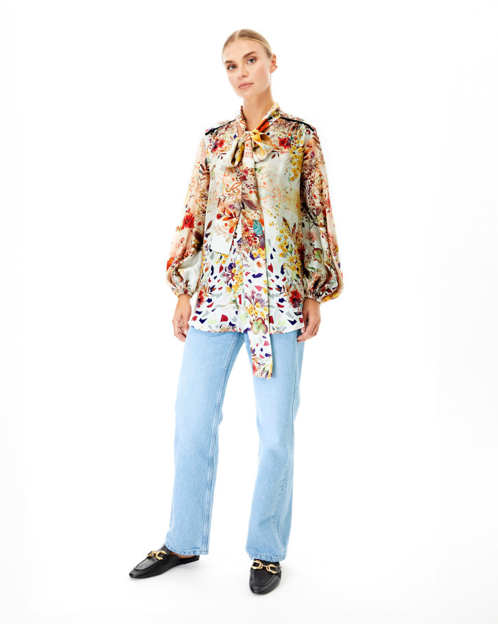 Zinnia Summer Fete tie up blouse