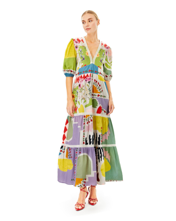 Doodlage tiered long dress