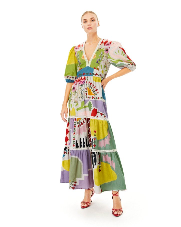 Doodlage tiered long dress