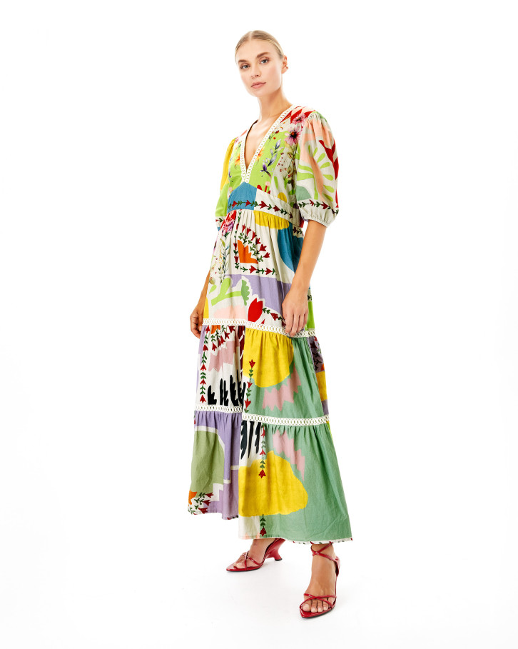 Doodlage tiered long dress