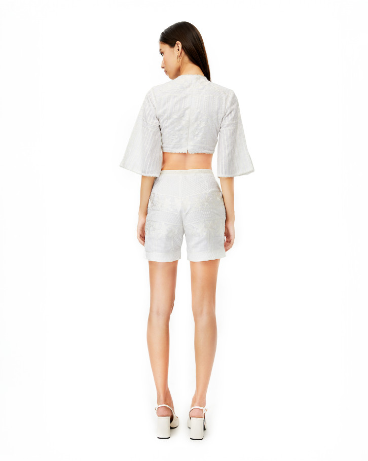 White Lea top & shorts co-ord set