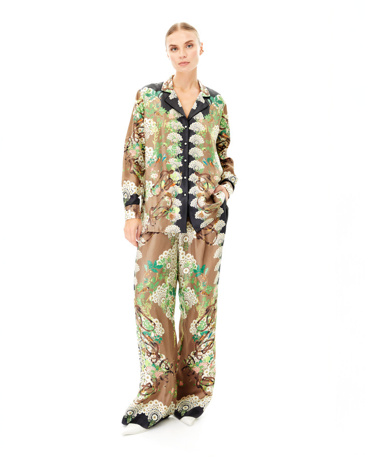 Vintage Garden shirt and pant co-ord set
