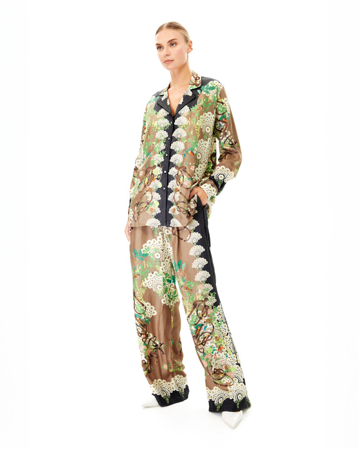 Vintage Garden shirt and pant co-ord set