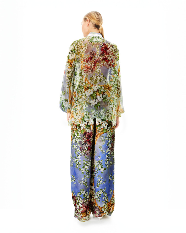 Garden Of Eden relaxed shirt with tie neck