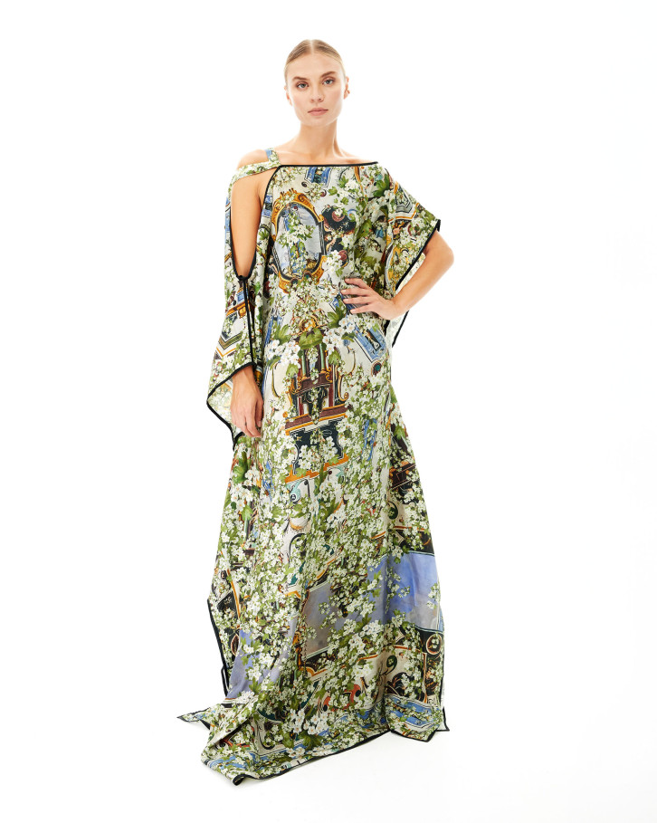Art Deco cut-out kaftan