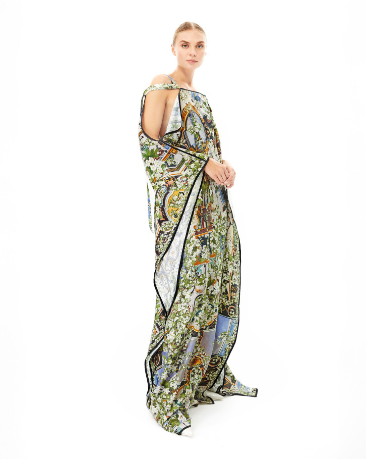 Art Deco cut-out kaftan