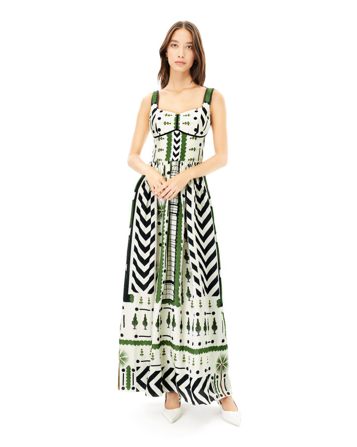 Macha Palm long dress