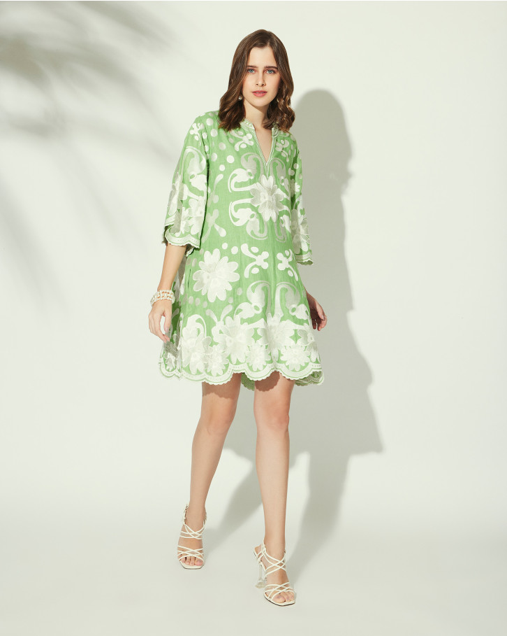 Apple Lea Linen Tent Dress