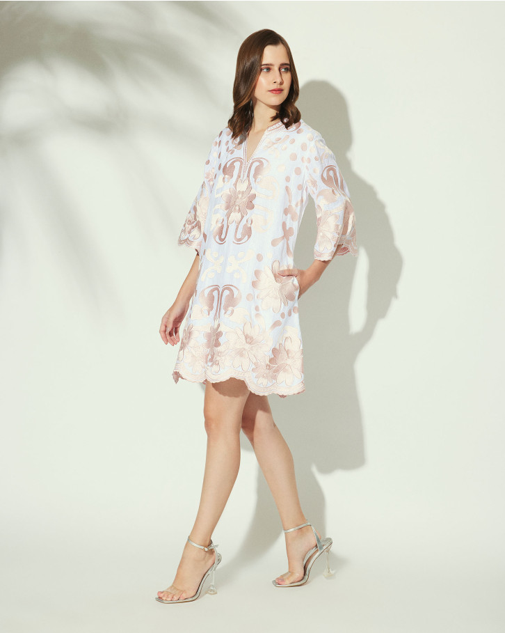 Frosted Lea Linen Tent Dress