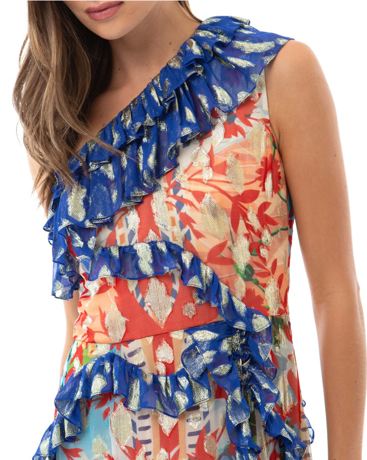 Coastal Canopy One Shoulder Dress