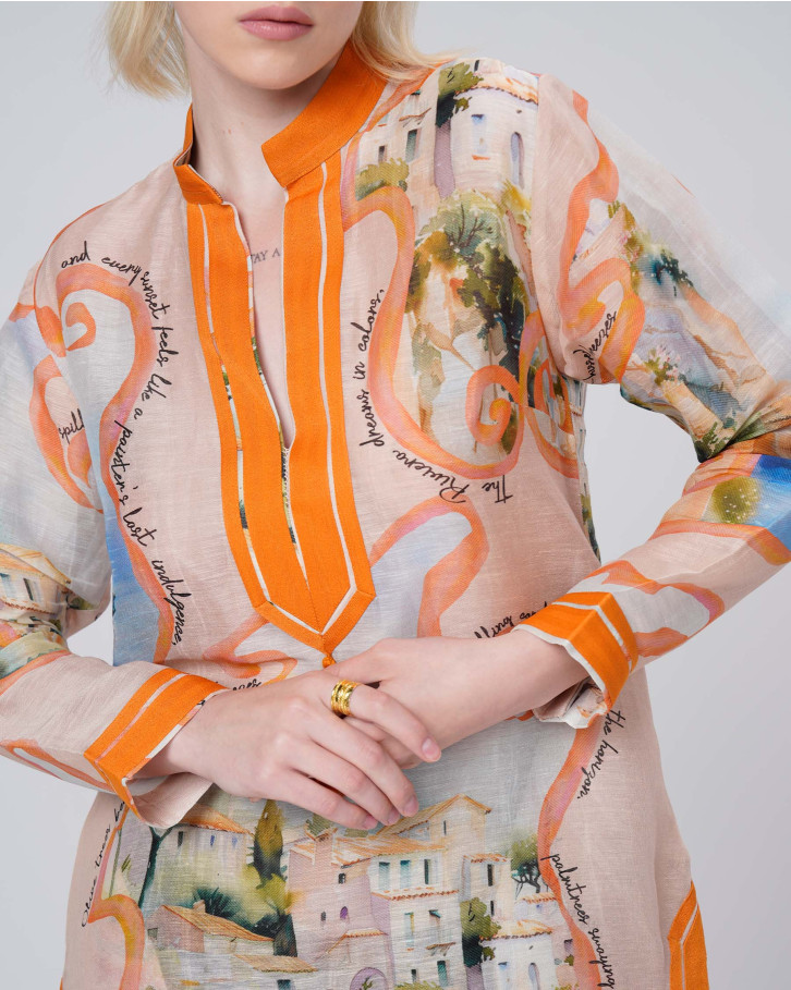 Coral Horizon Short Tunic