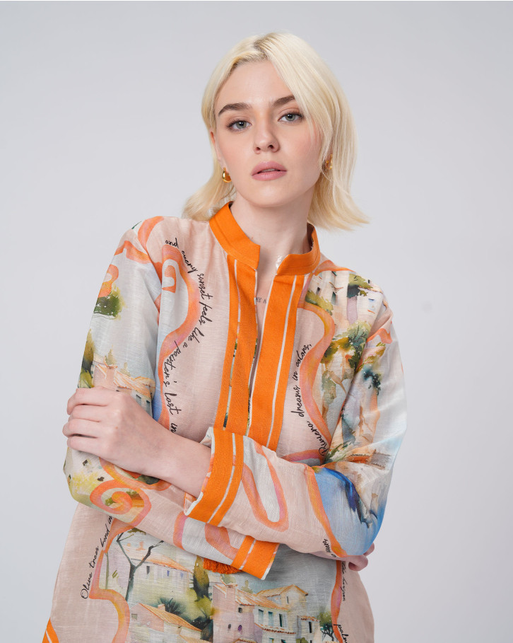 Coral Horizon Short Tunic