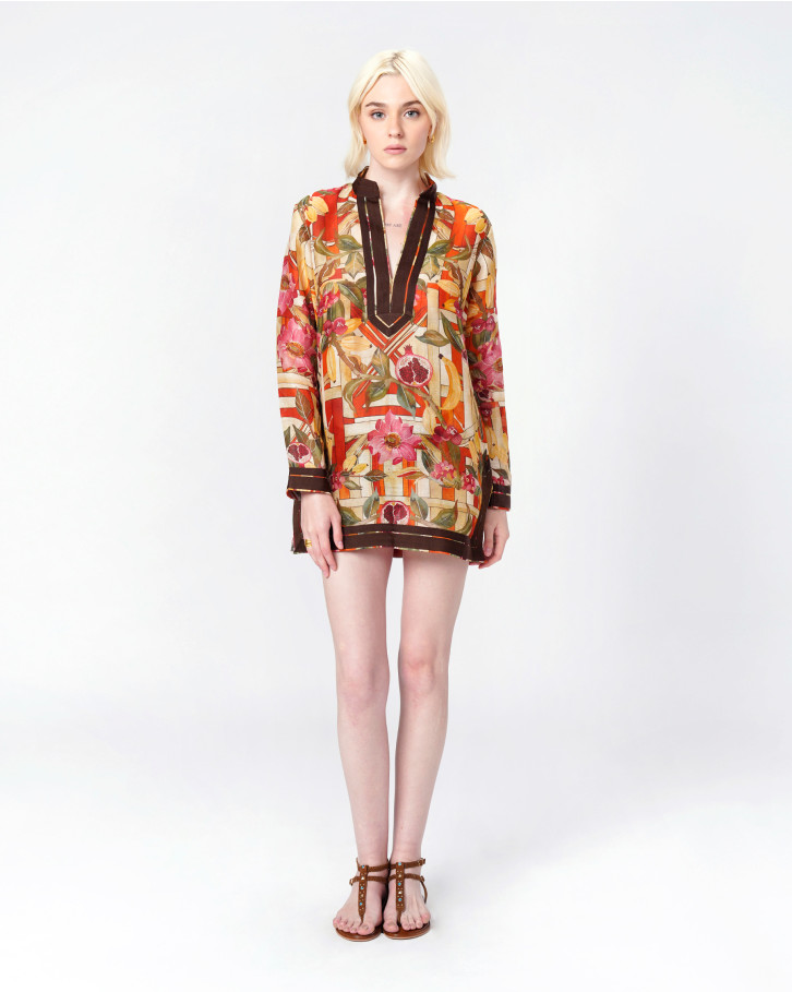 Flame Bloom Short Tunic