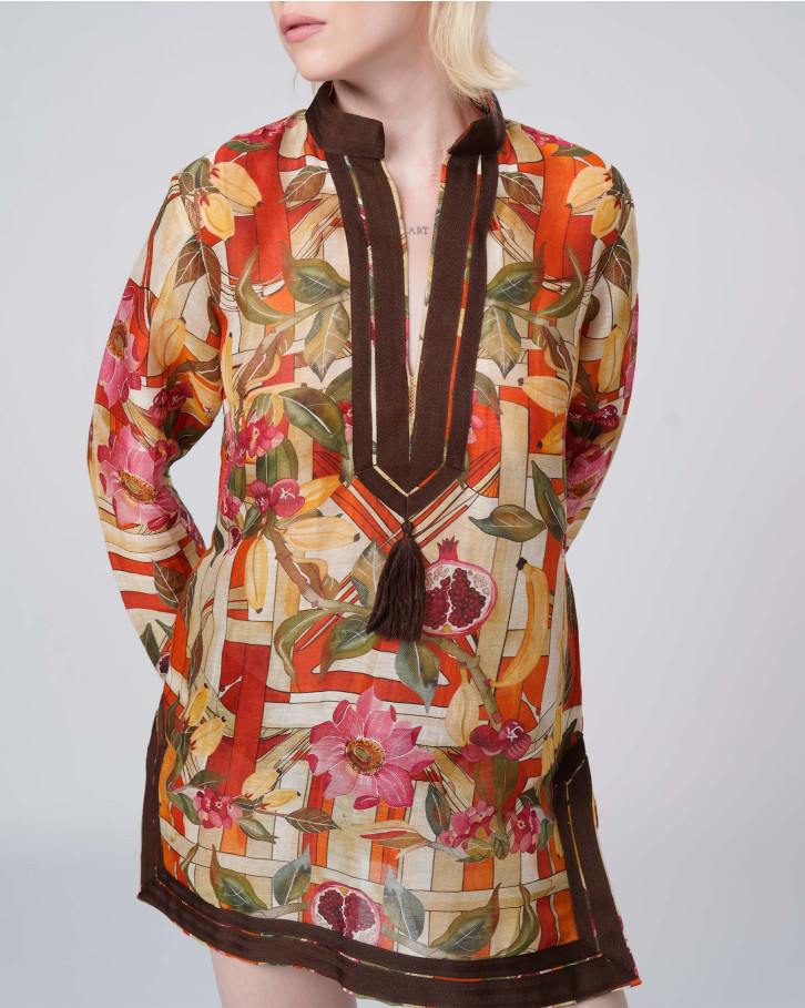 Flame Bloom Short Tunic