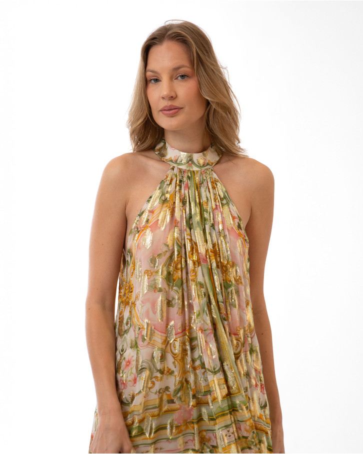 Jade Cascade Long Dress