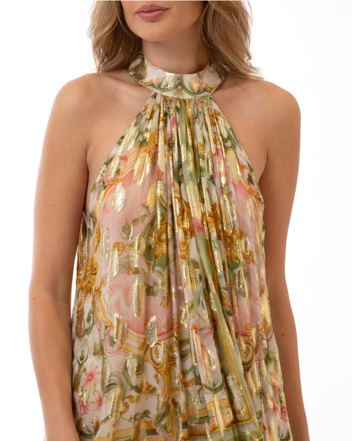 Jade Cascade Long Dress