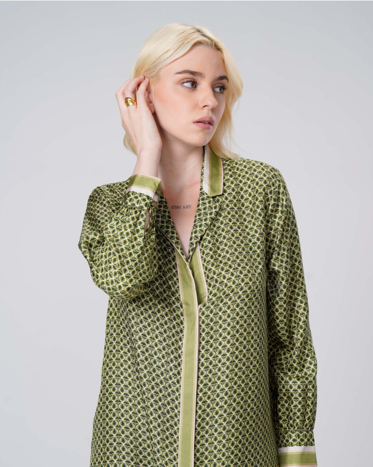 Olive Branch Shirt Dress
