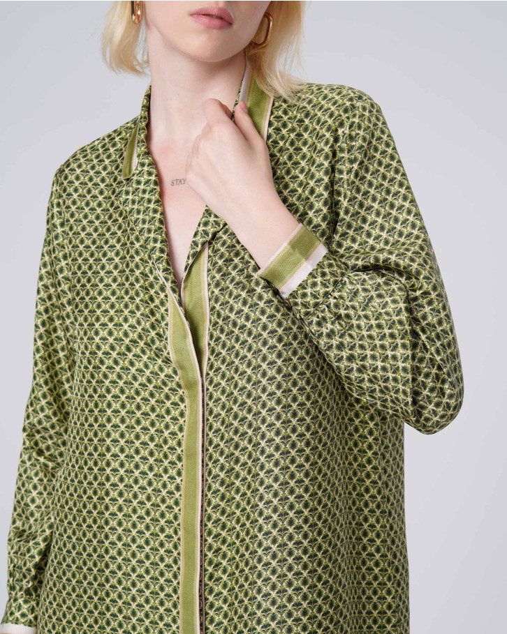 Olive Branch Shirt Dress