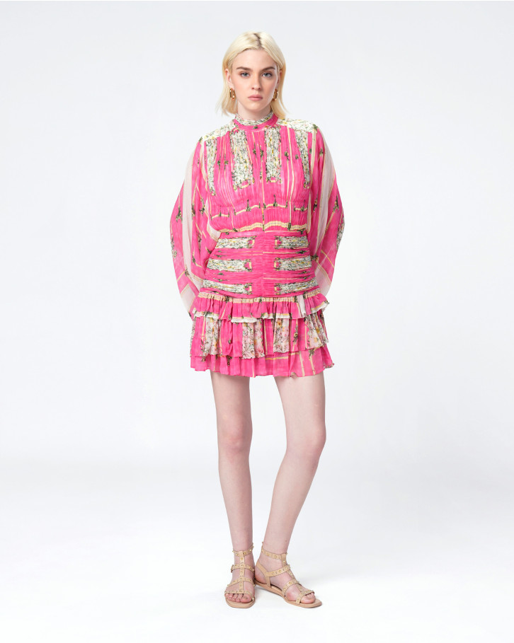Pink Odyssey Short Gathered Dress
