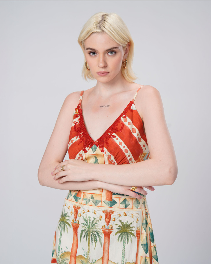 Radiant Palm Long Dress