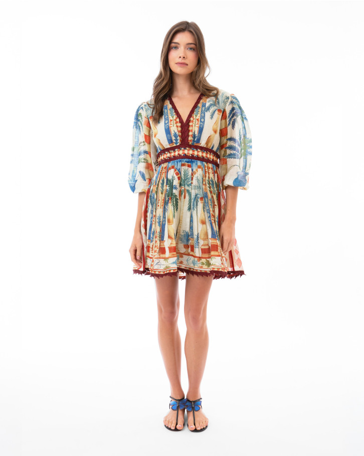 Terracotta Oasis Short Dress